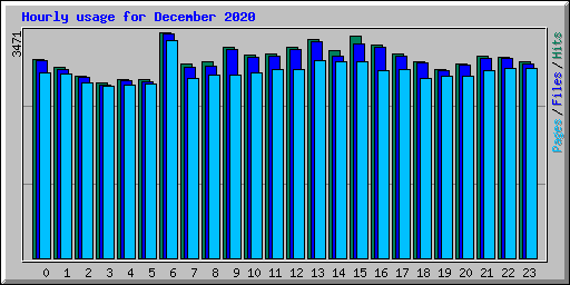 Hourly usage for December 2020